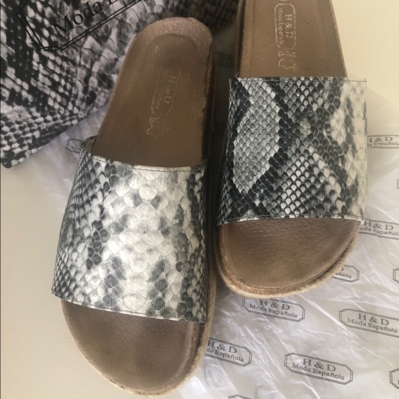 SNAKE PRINTED H&D MODA ESPAÑOLA ESPADRILLE - Picture 5 of 8